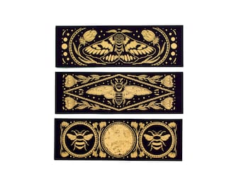 Foiled Curiosities Matte Black Bookmark Three Pack