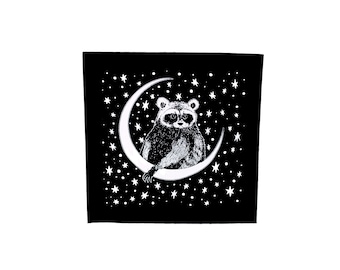 Celestial Raccoon Sew On Punk Patch