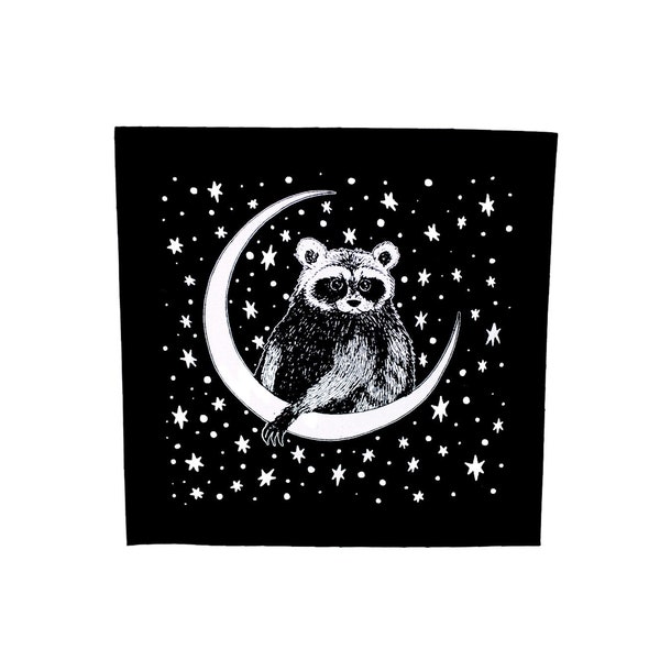 Celestial Raccoon Sew On Punk Patch