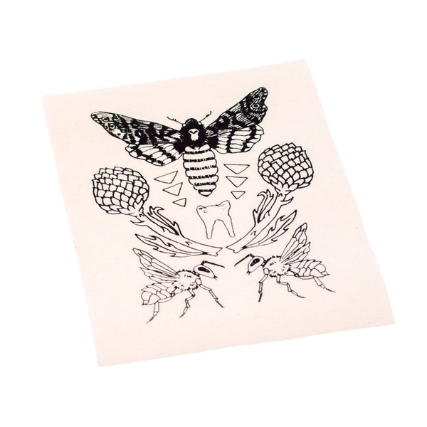 Moth Tooth Sew On Punk Patch