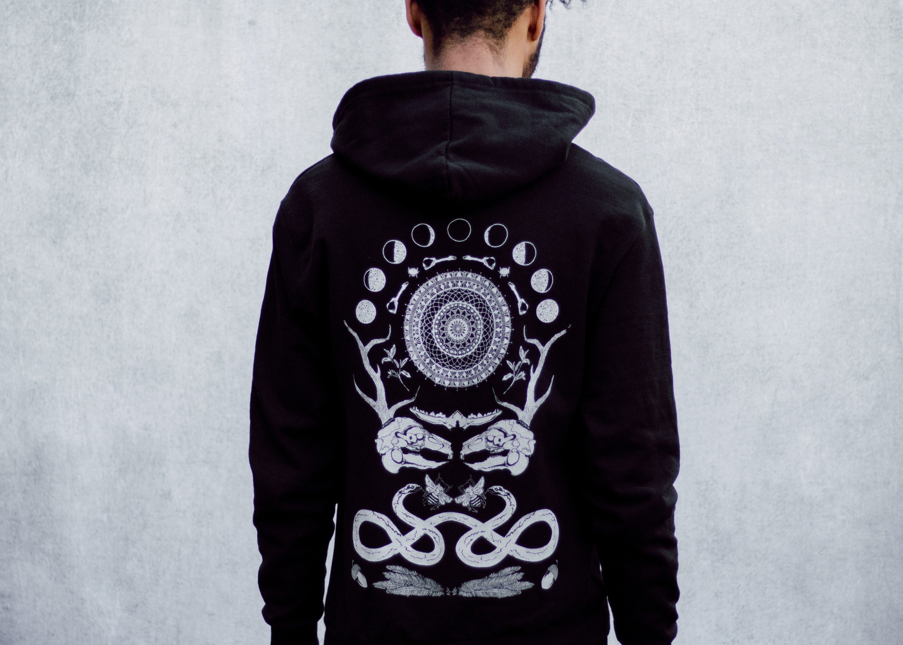 MONKPUNK The Black Hoodie 1- Small