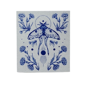 Moth Shrine Gray Swedish Dish Cloth Sponge