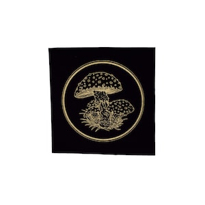 Golden Mushroom Sew On Punk Patch