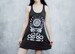 Rabbit Skull Antler Collage Racerback Punk Screen Print Moon Phase Mini Tank Dress 