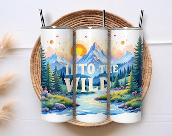 Camping Outdoors Adventure 20oz Skinny Design Tumbler Wrap Png Sublimation Design Camping Lover Digital Download