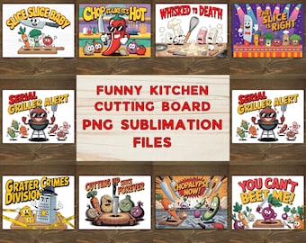 Funny Kitchen cutting board sublimation designs bundle png, Sarcastic Kitchen Decor Design, digital downloads