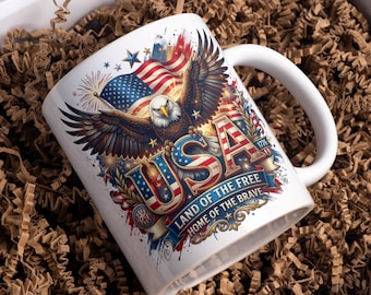 250-årsjubileum för USA:s patriotiska muggomslag PNG 11oz och 15oz, sublimeringsdesigner, kristen frihet för självständighetsdagen PNG