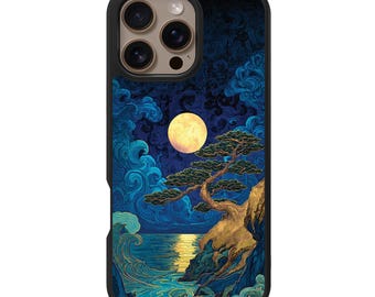 Funda para iPhone Moonlit Tide – MagSafe, protección contra caídas de 3 metros, diseño resistente a la decoloración.
