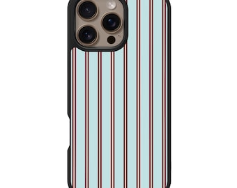 Funda para iPhone con diseño de rayas eduardianas – MagSafe, protección contra caídas de 3 metros, diseño delgado
