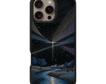 Funda para iPhone con diseño de estrella fugaz – MagSafe, protección contra caídas de 3 metros, diseño resistente a la decoloración.