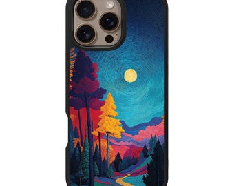 Funda para iPhone Folk Valley – MagSafe, protección contra caídas de 3 metros, diseño resistente a la decoloración.