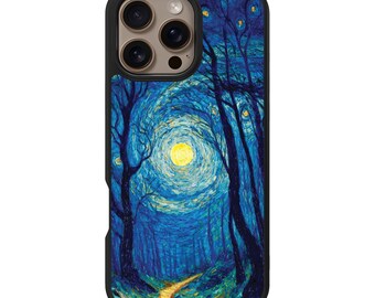 Funda para iPhone Bosque Iluminado por la Luna – MagSafe, protección contra caídas de 3 metros, diseño resistente a la decoloración.