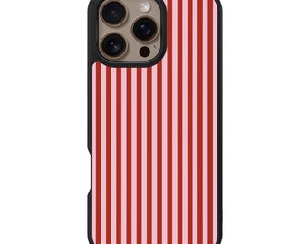 Funda para iPhone a rayas – Compatible con MagSafe, protección contra caídas de 3 metros, diseño delgado