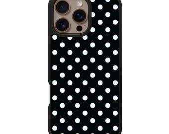 Funda para iPhone con estampado de lunares – Compatible con MagSafe, protección contra caídas de 3 metros.