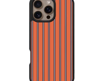 Funda naranja acampanada para iPhone – Compatible con MagSafe, protección contra caídas de 3 metros, diseño delgado