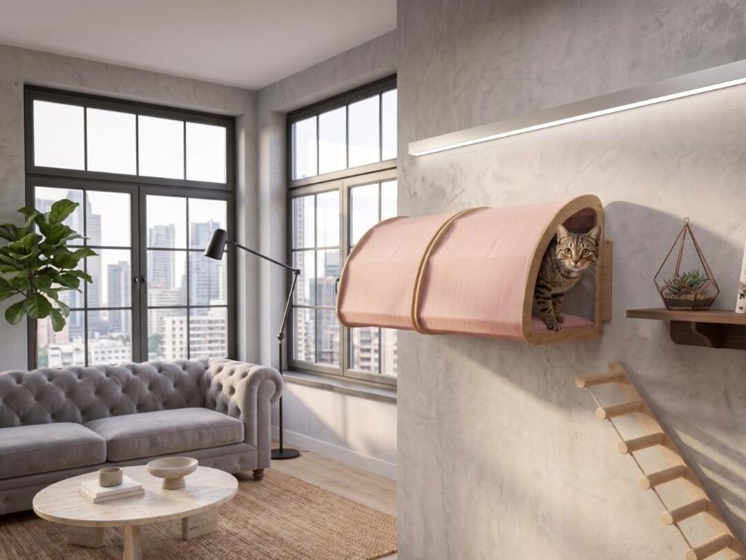 Modern Wall-mounted Cat House, Cat Shelves, Cat Furniture, Cat Perch ...