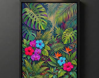 Tropical Jungle Digital Download, Matisse Printable Wall Art, Fauvist Botanical Paradise Decor