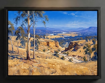 Arthur Streeton - Greatest Hits Print, Australian Golden Summer Wall Art Bush