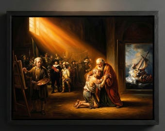 Rembrandt Harmenszoon Van Rijn - Greatest Hits Print, Golden Light Emergence Wall Art Home Decor