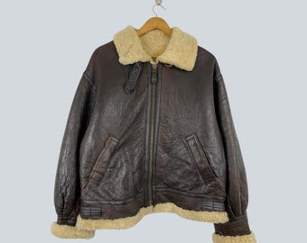 Flight Bomber Shearling Jacket Type B-3 Air Force by Aviation Co