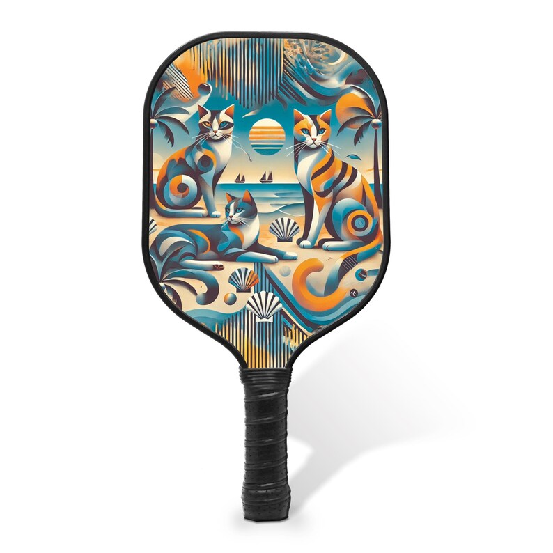 Cat Paddle Design Coastal Cats Carbon Fiber Pickleball Paddle | USA Approved Beach Cat ...