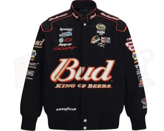 Y2K F1 bomberjack – vintage motorsportracejack met logoaccenten | Uniseks retrostijl voor heren en dames