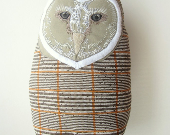 Owl Decor Large Stuffed Animal Barn Owl Pillow Etsy