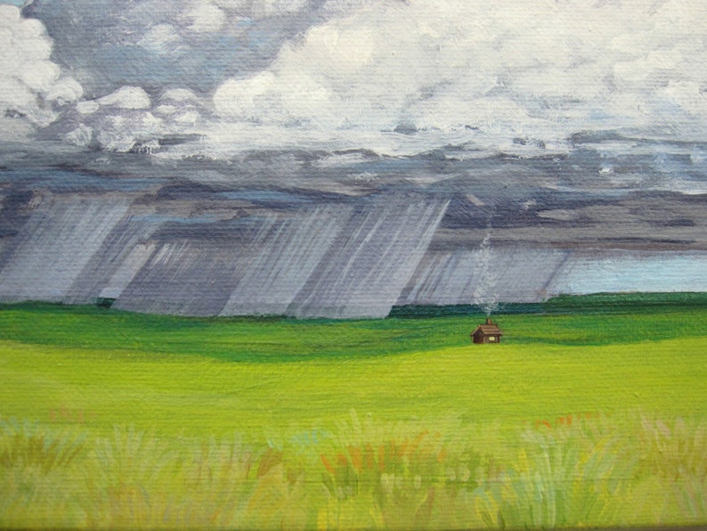 Thunderstorm Original Acrylic Painting on Canvas Cloud and | Etsy