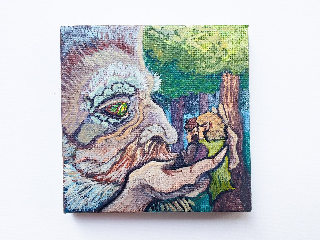 Treebeard the Ent Finds Merry and Pippin, Tolkien Art a Miniature ...