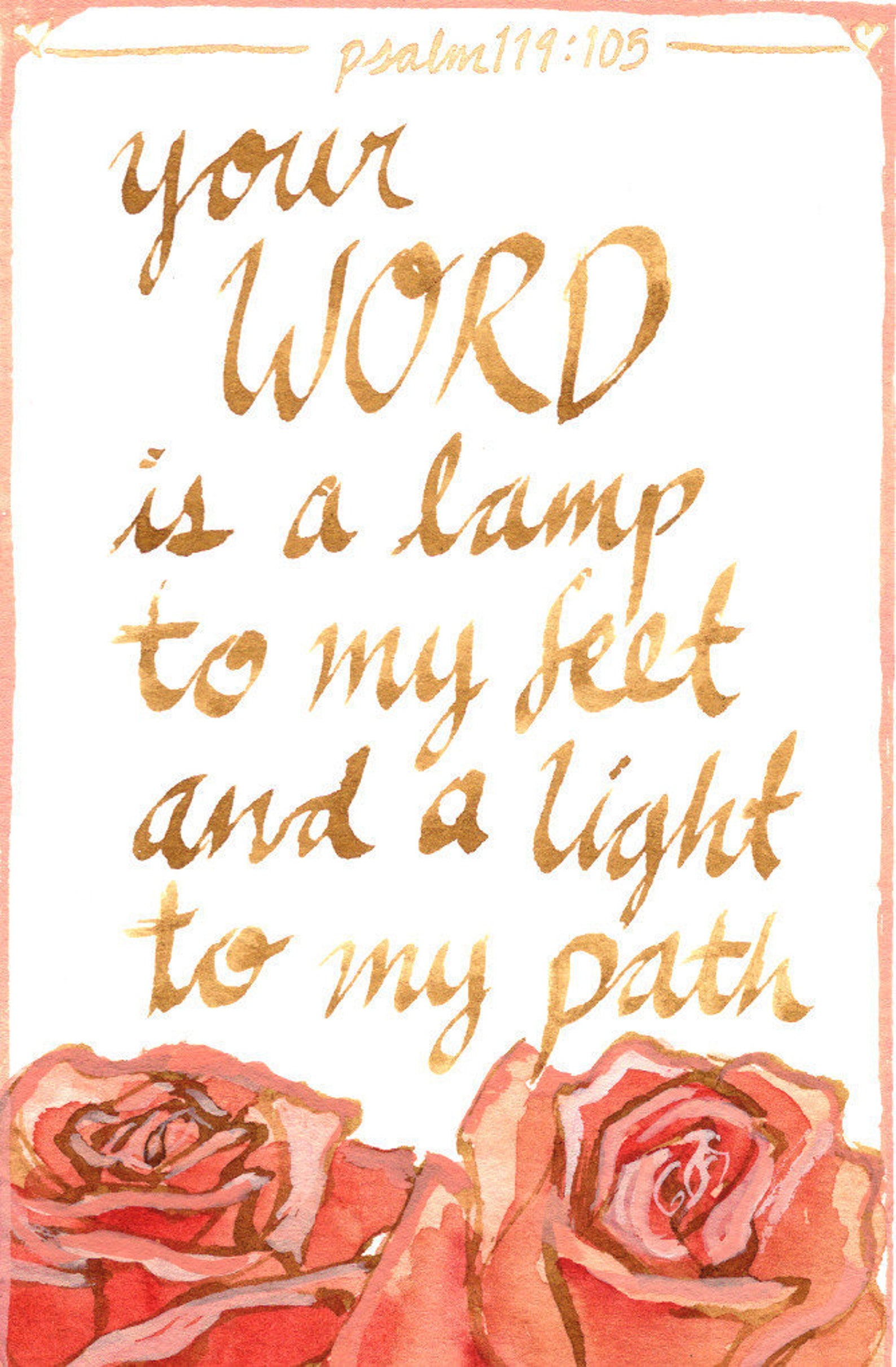 Bible Verse Wall Art Christian Art Print Psalm 119 Your Word - Etsy