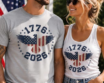 Shirt Amerika 250, shirt 250 jaar, shirt 1776 2026, shirt USA 250, patriottische Fourth of July-shirt, Freedom 1776 tanktop