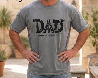 Pappa som fixar allt, pappa som är allting, rolig pappa, fars dag-present till pappa, mekaniker, pappa, gör-det-själv-t-shirt