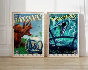 Jurassic World Raptor Movie Poster – Unframed Paper Or Canvas Print