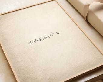 How Lucky Are We Wall Art | Minimal Love Quote Print | Modern Romantic Bedroom Decor