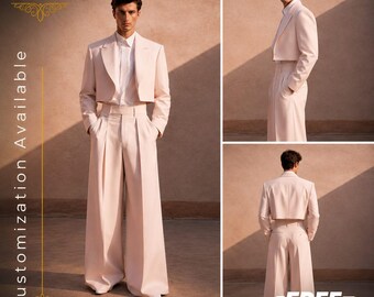 KOSTENFREIER VERSAND | Blush Pink Anzug Herren | Hochzeit Bräutigam Anzug | Designer Abschlussballanzug | Maßgeschneiderte Herrenbekleidung | Empfang Outfit | Formelle Hochzeit