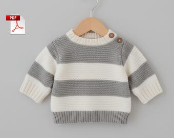PDF-patroon breipatroon baby | Babyvest | 3–24 maanden | Direct downloaden