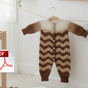 Crochet Baby Romper Pattern PDF | 3–6 Months | Easy Beginner Crochet Pattern | Top-Down Baby Bodysuit | Double Knitting Yarn