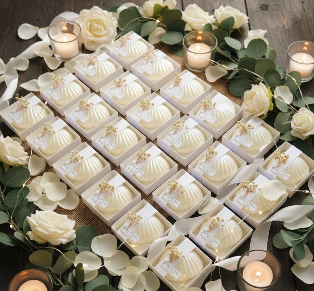 Personalized Wedding Favor Candle – Bridesmaid Gift,minimal Soy Wax ...