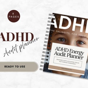 Utskrivbar ADHD-planerare – Arbetsbok för psykisk hälsa, vanespårare (PDF-mall)