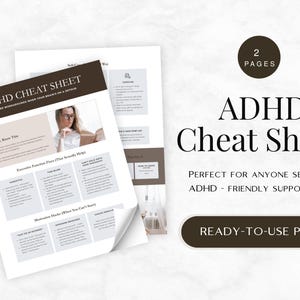 ADHD-fusklapp: Produktivitet, egenvård och tidshantering (utskrivbar PDF)