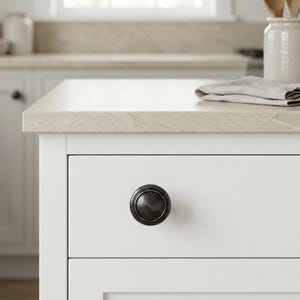 Black Nickel Round Cabinet Knob Drawer Pull Kitchen Cabinet Handle Modern Dresser Hardware