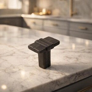 Black Iron Rectangle Geometric Cross-Shape Cabinet Knobs Zinc Door Drawer Pull Kitchen Dresser Handle Furniture Knob Set