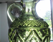 Cruet Cape Cod Verde, Green Cruet ,charming glass,tabletop by Imperial Glass-Ohio