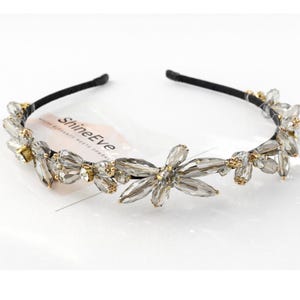 Crystal Floral Headband, Rhinestone  Elegant Hair Accessory