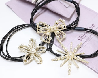 Pearl Flower Hair Tie Set, Elegant Women's Hair Accessories