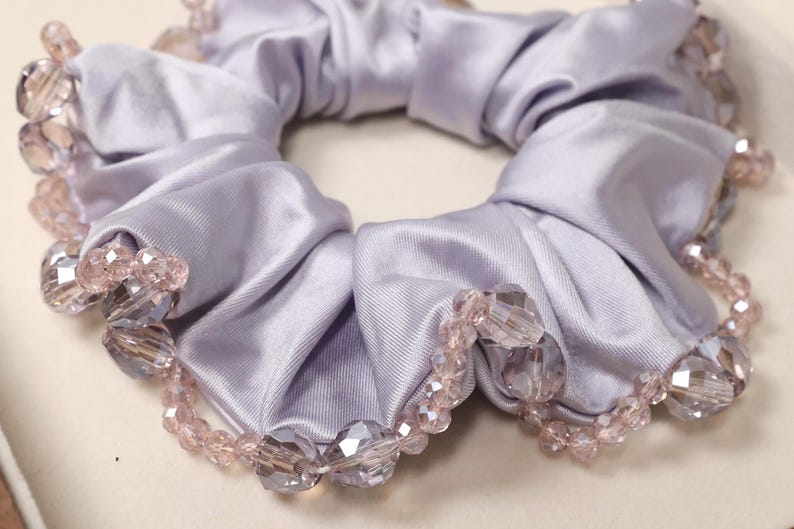 Purple crystal hair accessories