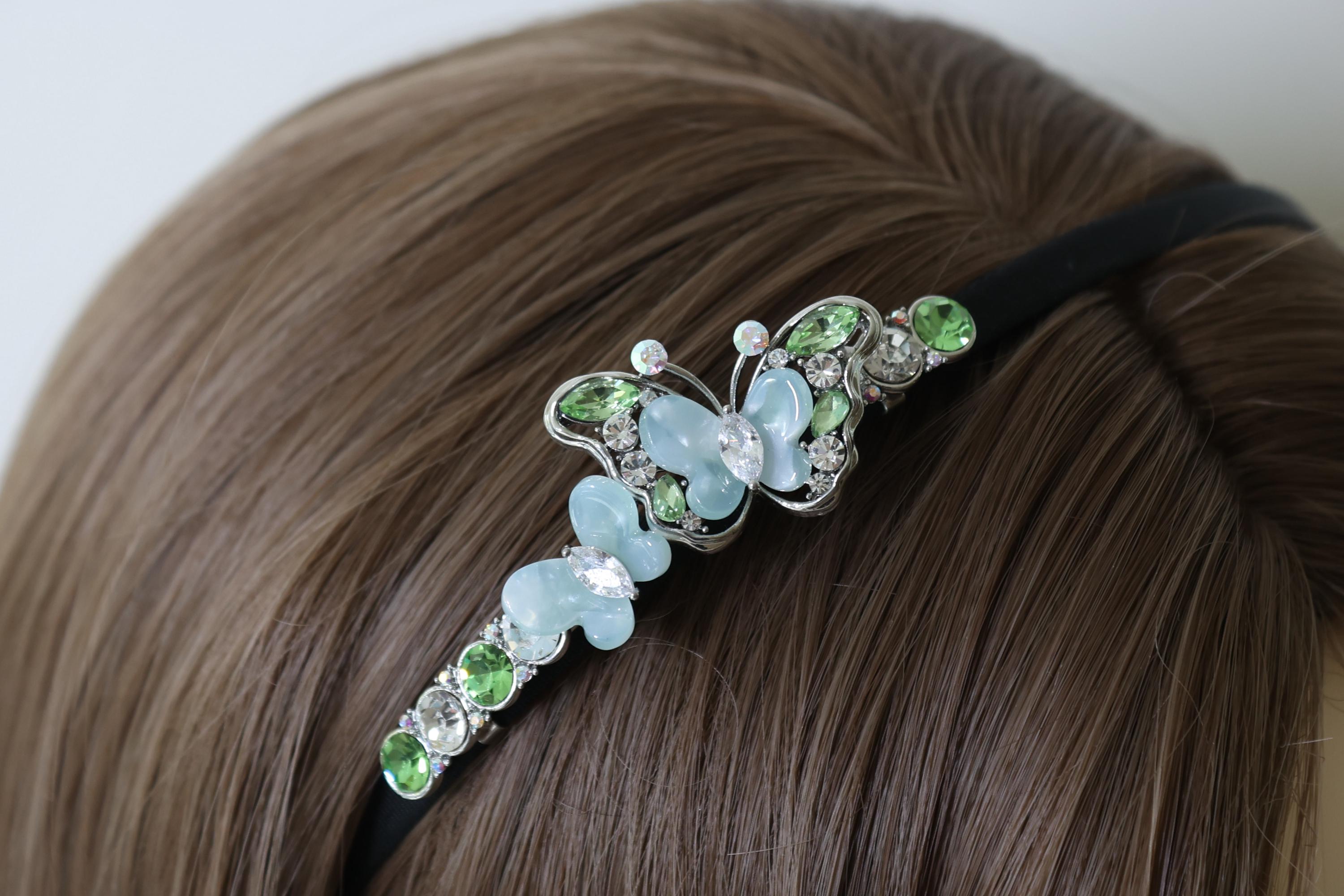 Mint Crystal Headband - Etsy display picture 2