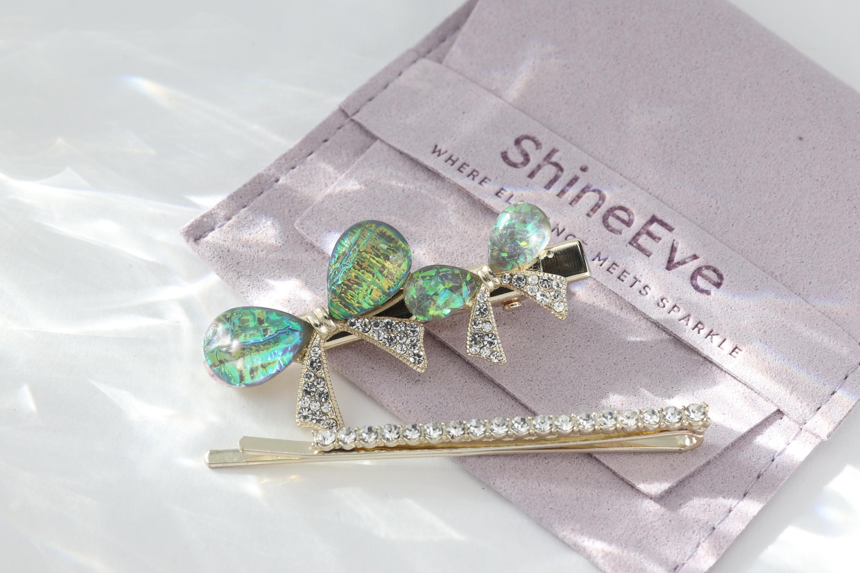 Shimmer Hair Clips - Etsy