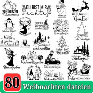 Plotterdatei Weihnachten SVG Bundle: Christmas Cut Files for Cricut & Silhouette (Instant Download)