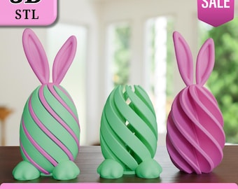 3D Easter Bunny Fidget Egg STL | Spring Decor File (Digital Download)